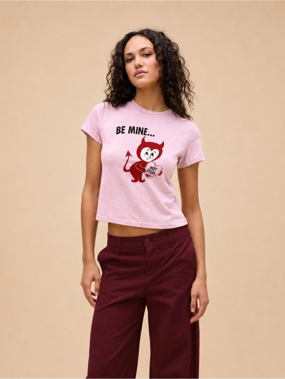 Daydreamer Be Mine Pink Shirt Size M Womens Short Sleeve NWT
